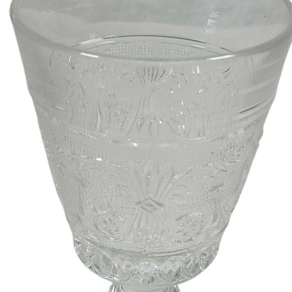 Duncan Miller Set of 4 Clear Sandwich Glass Stem 41 - Water Goblets 8 oz. Wine - Picture 3 of 5